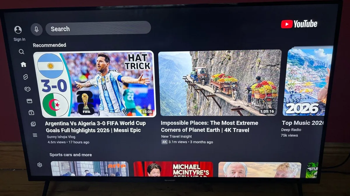 43” Sharp 4K UHD HDR Frameless Smart TV - Image 2