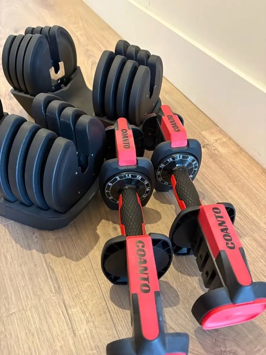 Adjustable Dumbell Set 1.5 - 18kg - Image 4