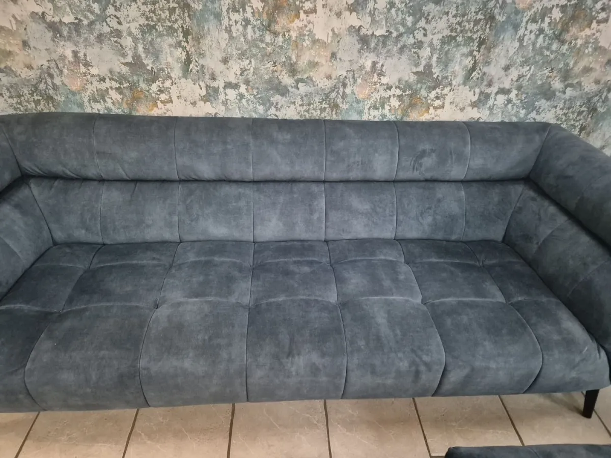 Harvey Norman Blue 2- Piece Suite and Footrest - Image 4