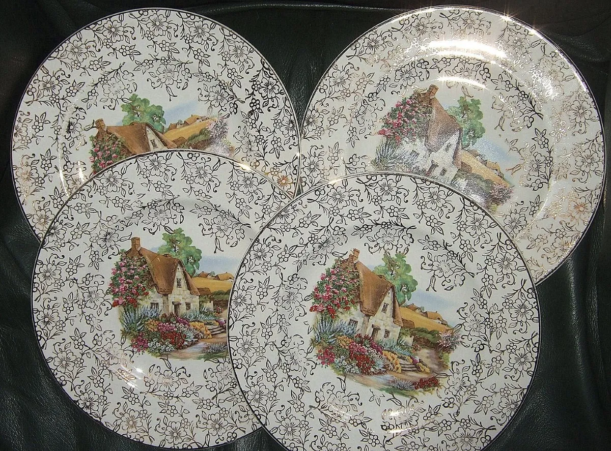 Set of 4 Vintage H&K Tunstall "Homestead" Plates - Image 2