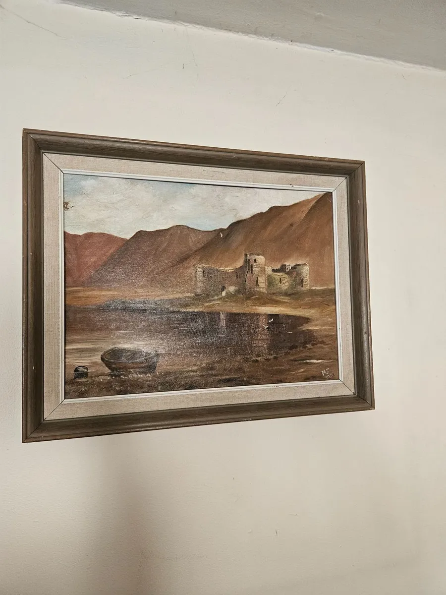 Vintage Picture Oil on Board - Image 1