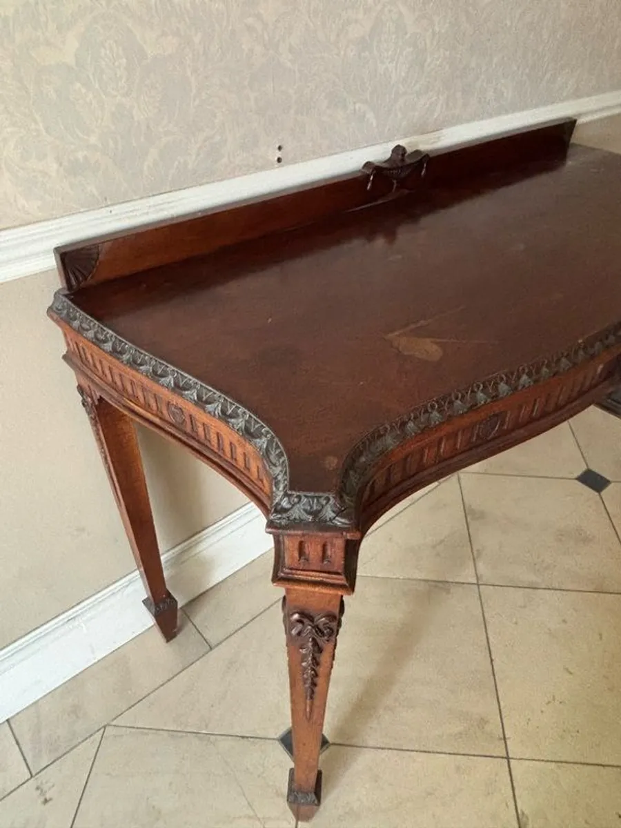 Adams Style  Mahogany Console/ Hall table - Image 4