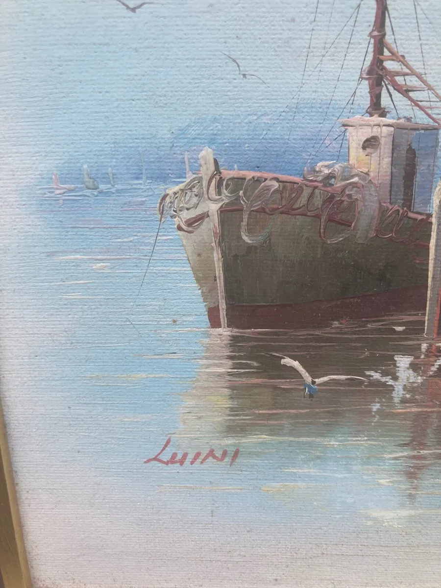 Boat painting free postage - Image 2