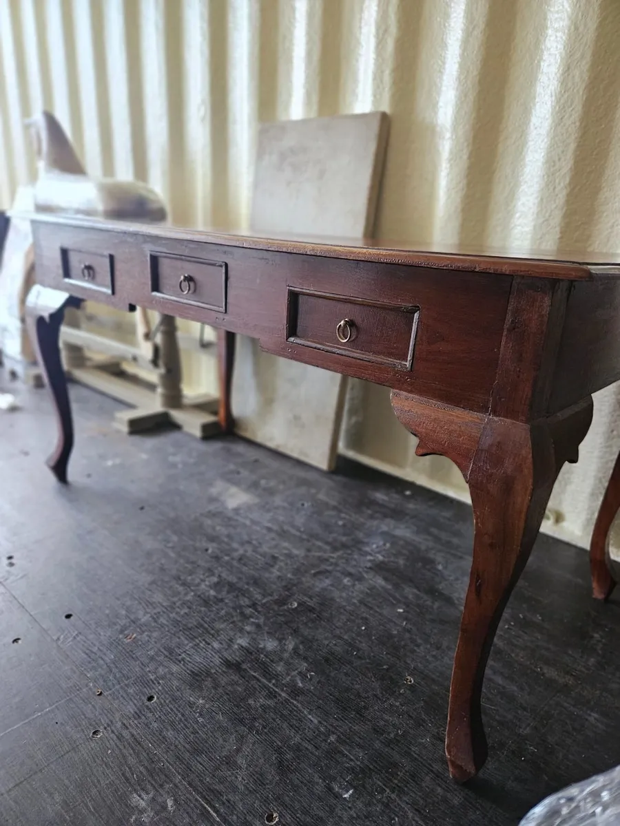 Rosewood, 3 drawer, writing desk, 140x70x80 - Image 3