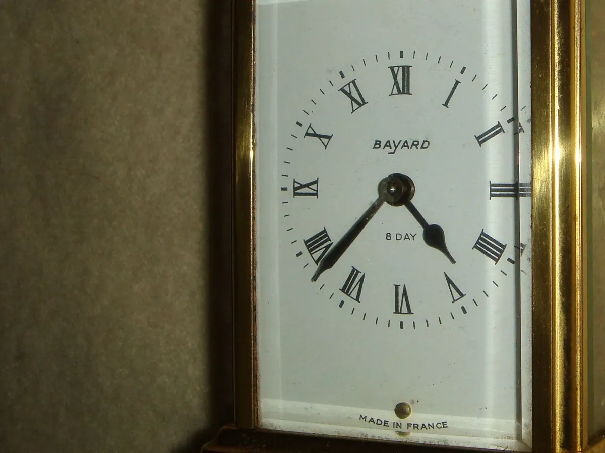 Carriage clock made in France, flute - Image 1