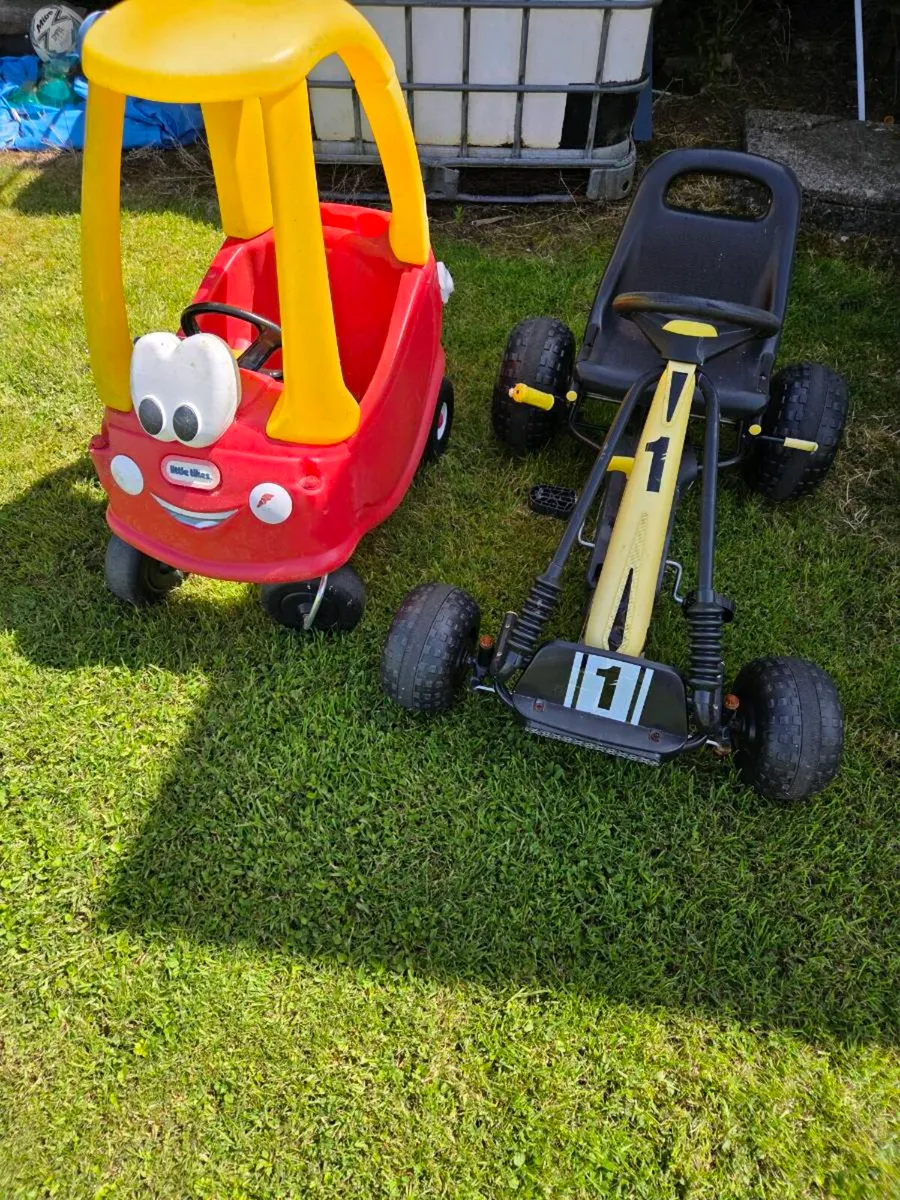 Little tikes cozy coupe and go cart