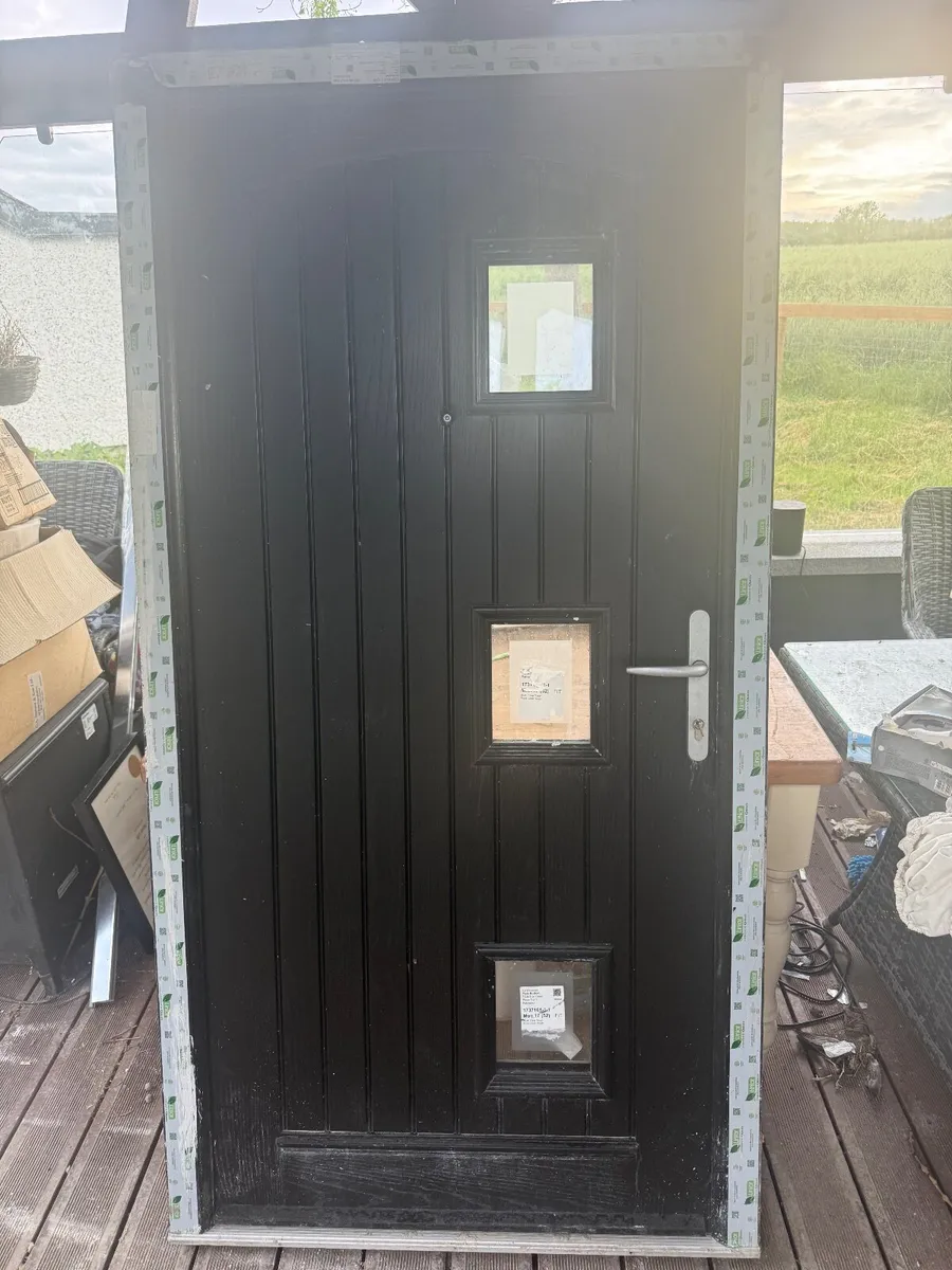PVC Door - Black - Image 1