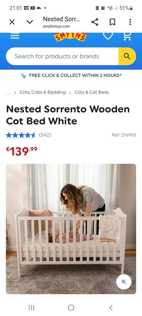 Baby Moses Basket and Toddler Cot - Image 4