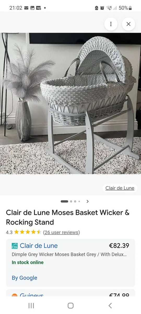 Baby Moses Basket and Toddler Cot - Image 2