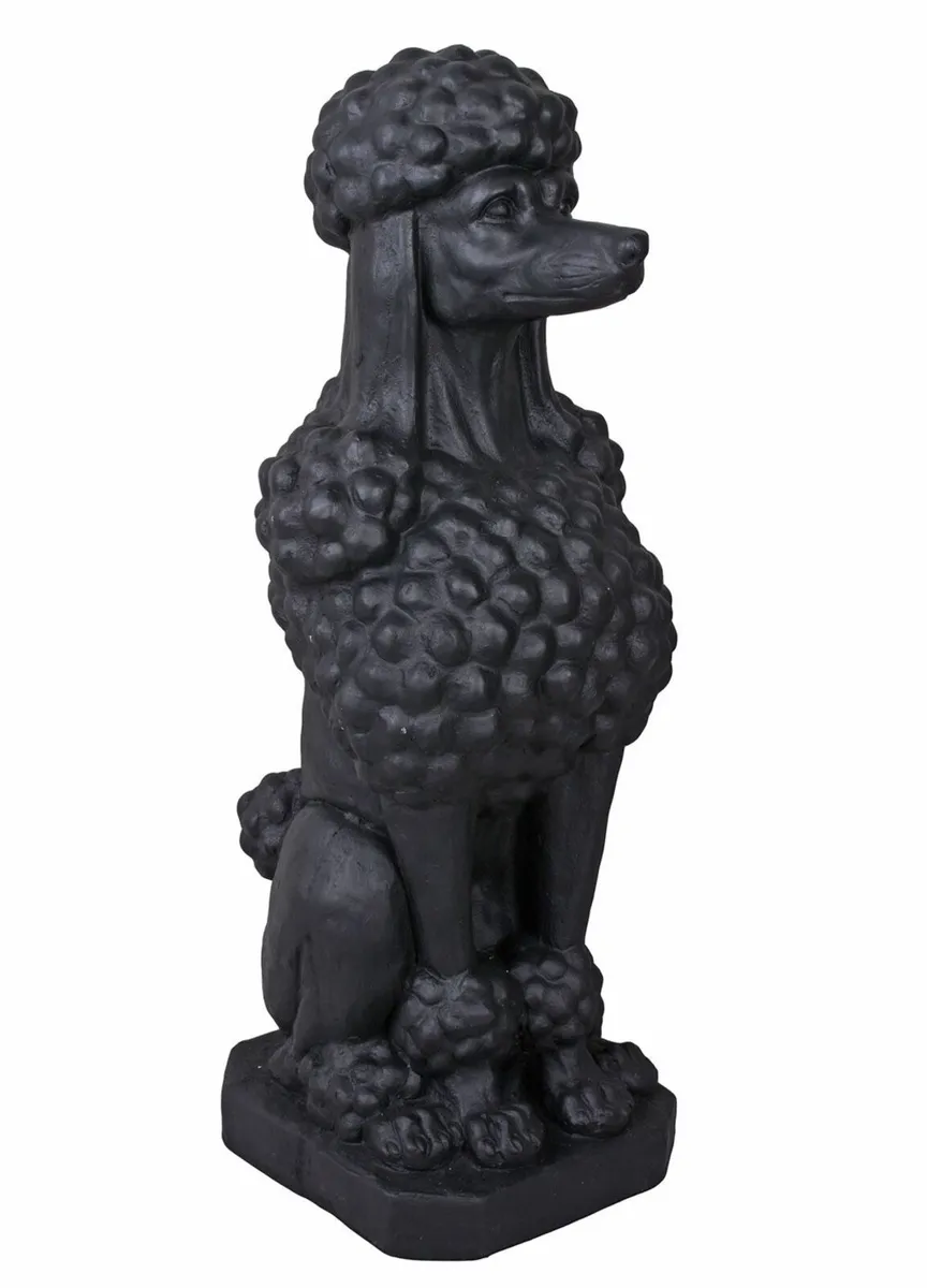 Large Black Poodle Garden Statue 80cm Luxury Dog S - Image 2