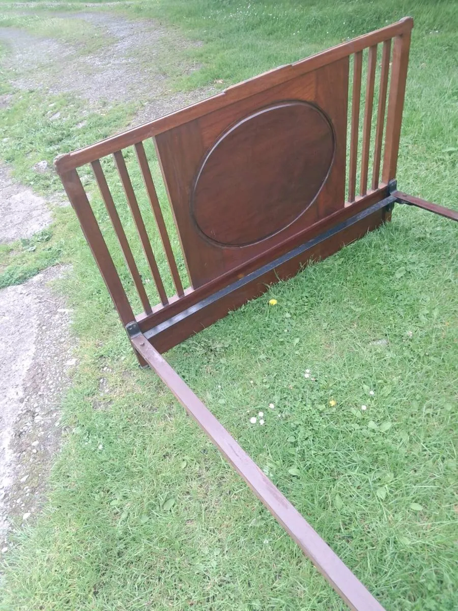 Antique mahogany bed - Image 2