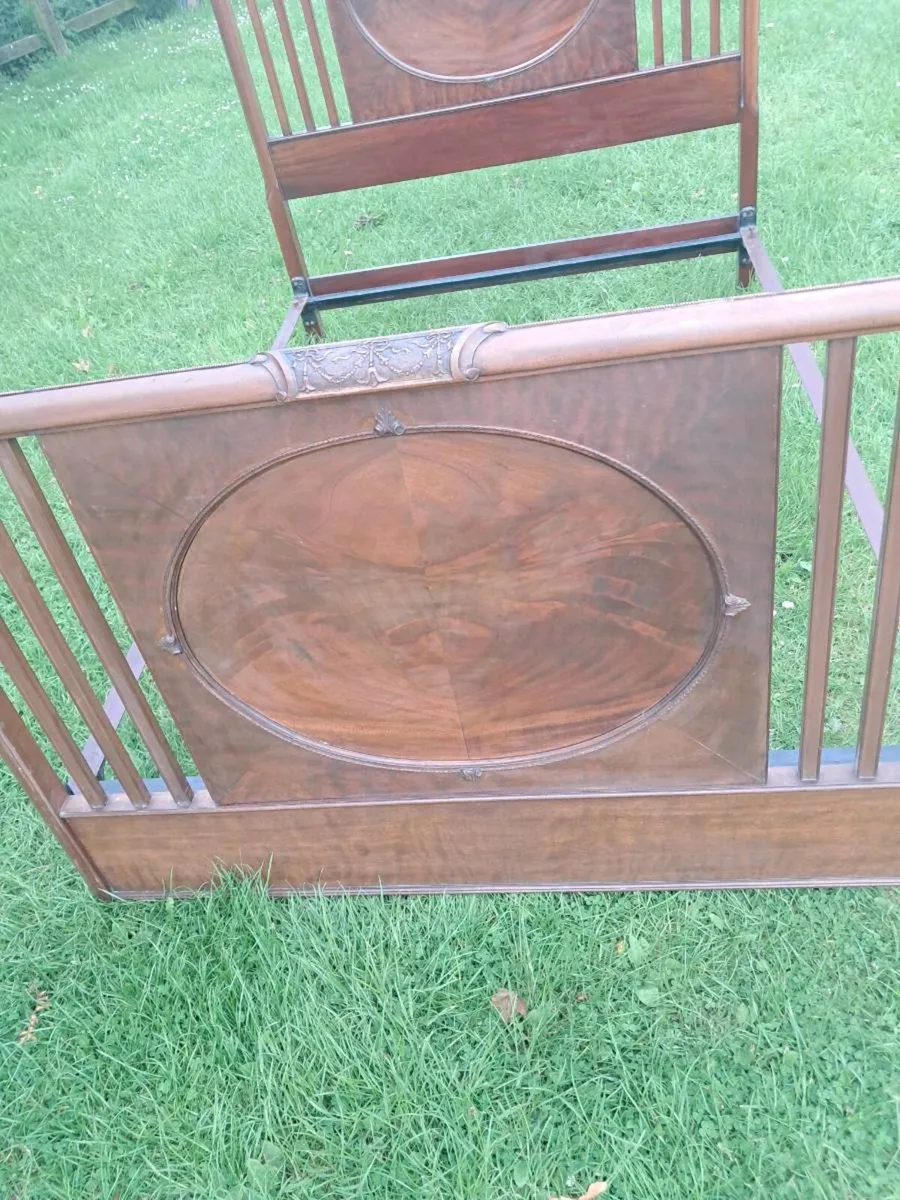 Antique mahogany bed - Image 3