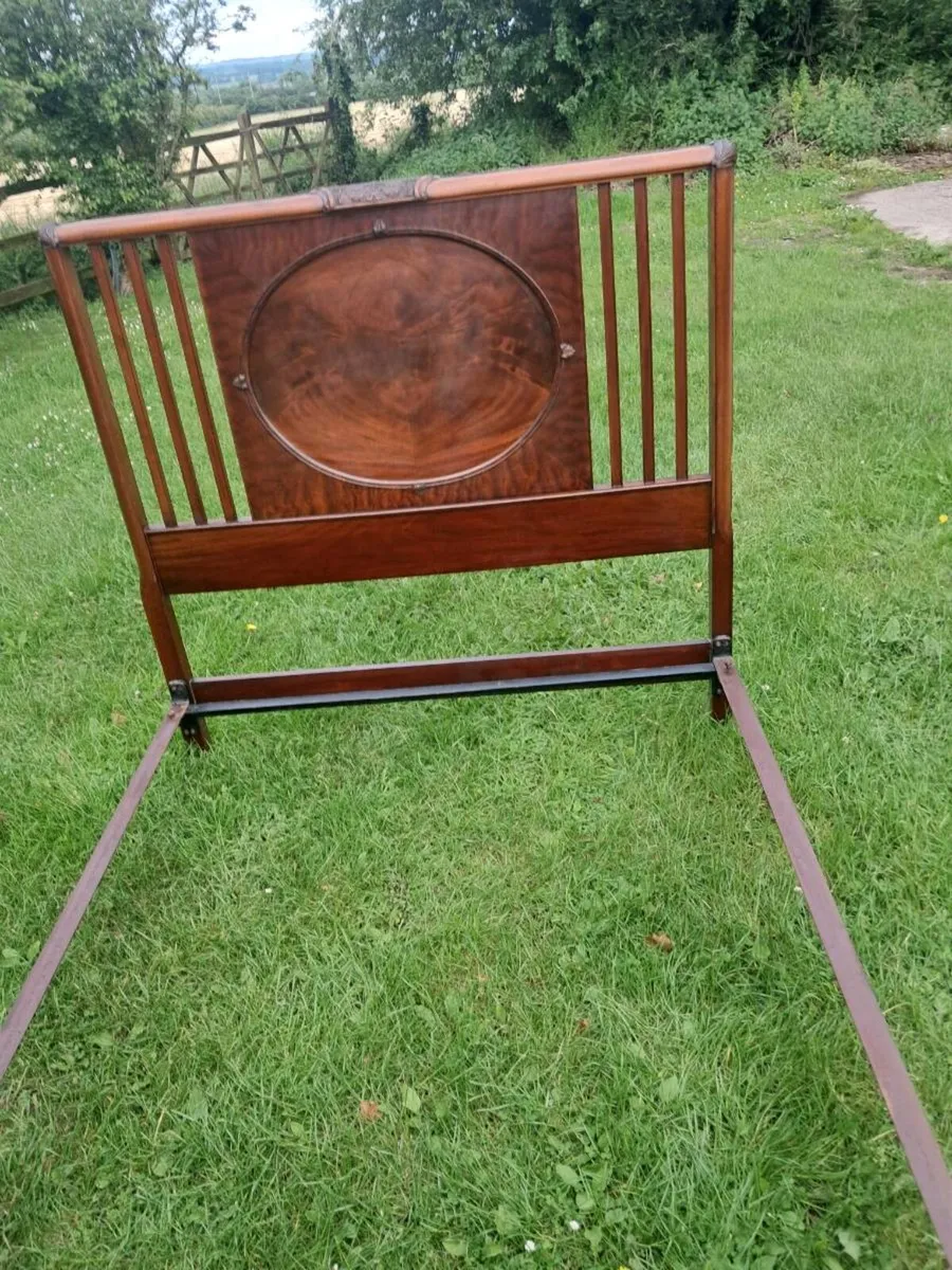 Antique mahogany bed - Image 4