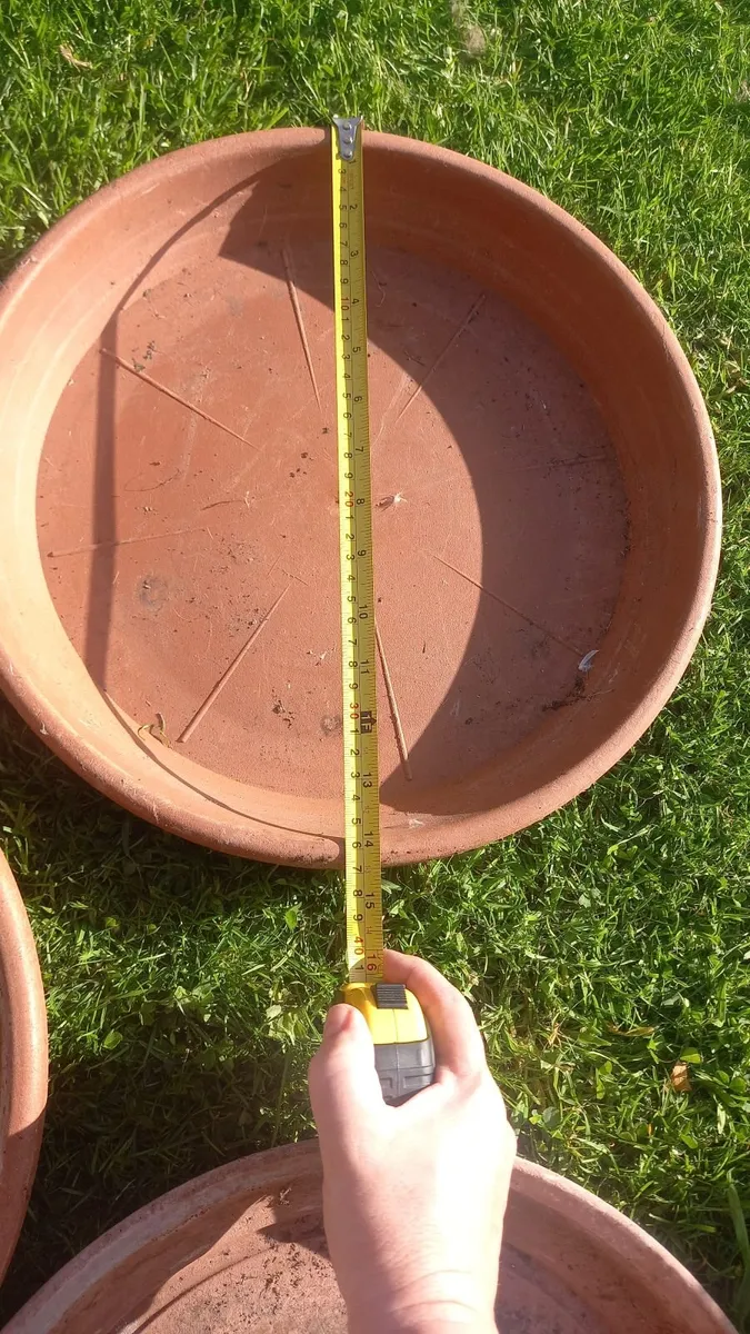 Large Plant pot saucers x 3 - Image 2
