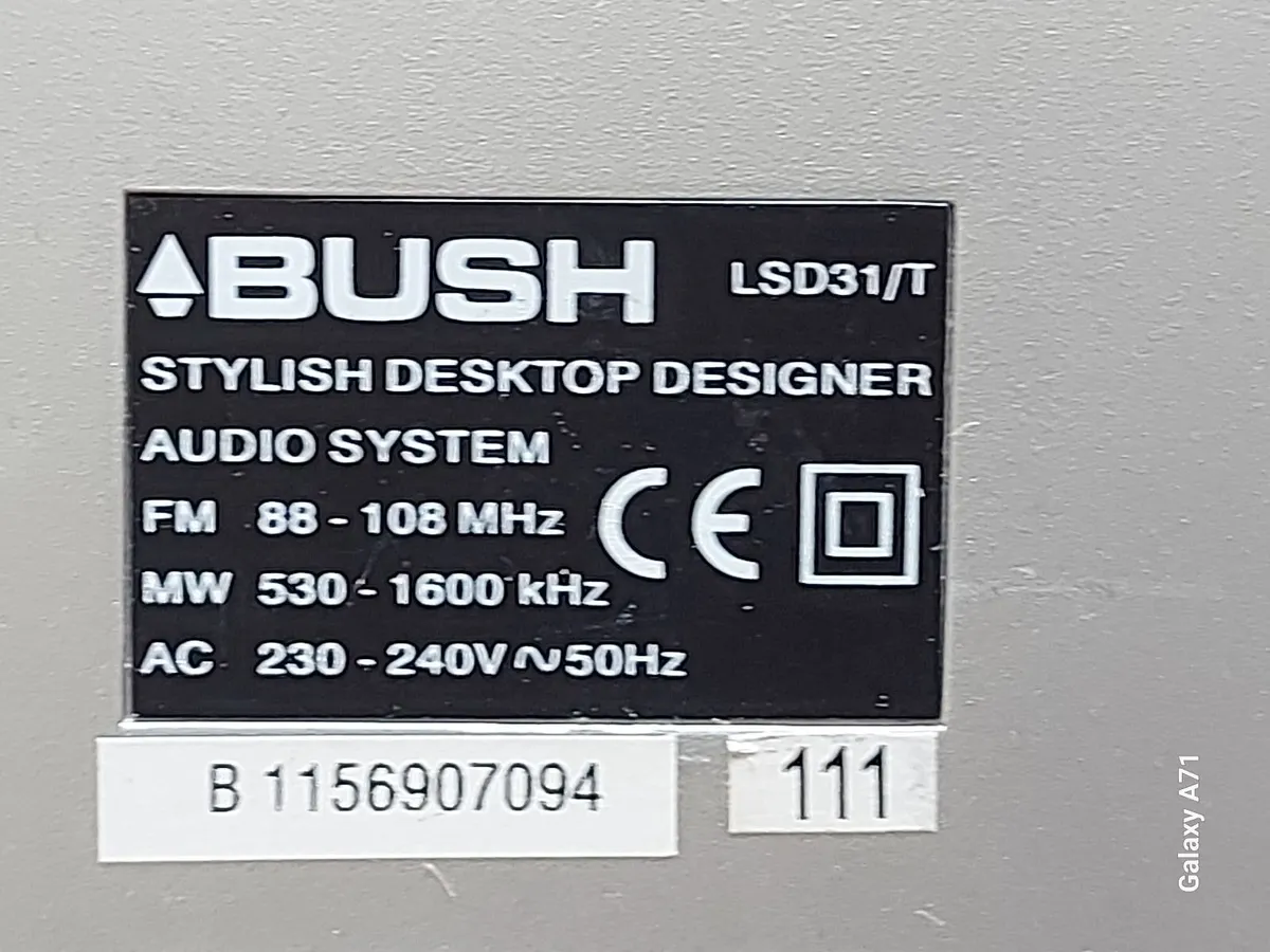 BUSH Audio System, Radio and CD, Model LSD32 - Image 2