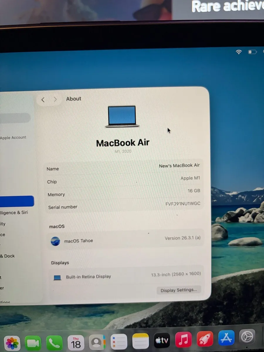Silver 13” MacBook Air M1 (2020) - Image 3