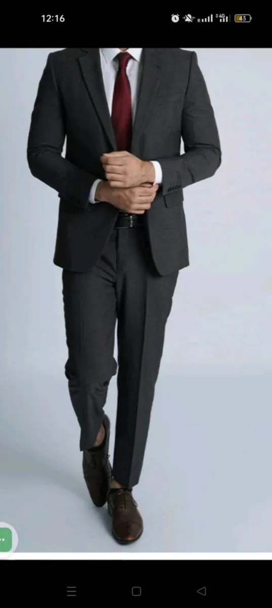 Luxury Charcoal Grey Wool-Rich Suit | Tailored Fit - Image 1