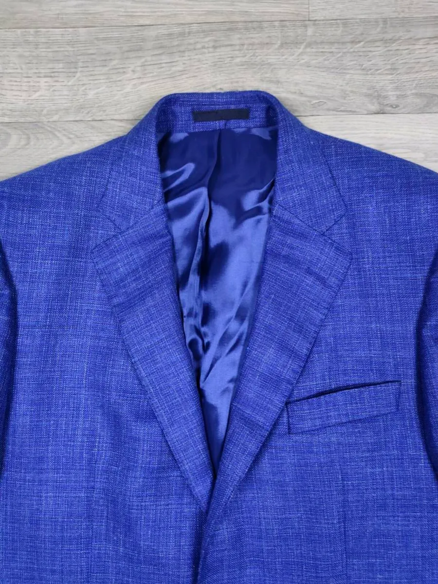 Louis Copeland Lori Piana Wool Silk Linen Blazer - Image 3
