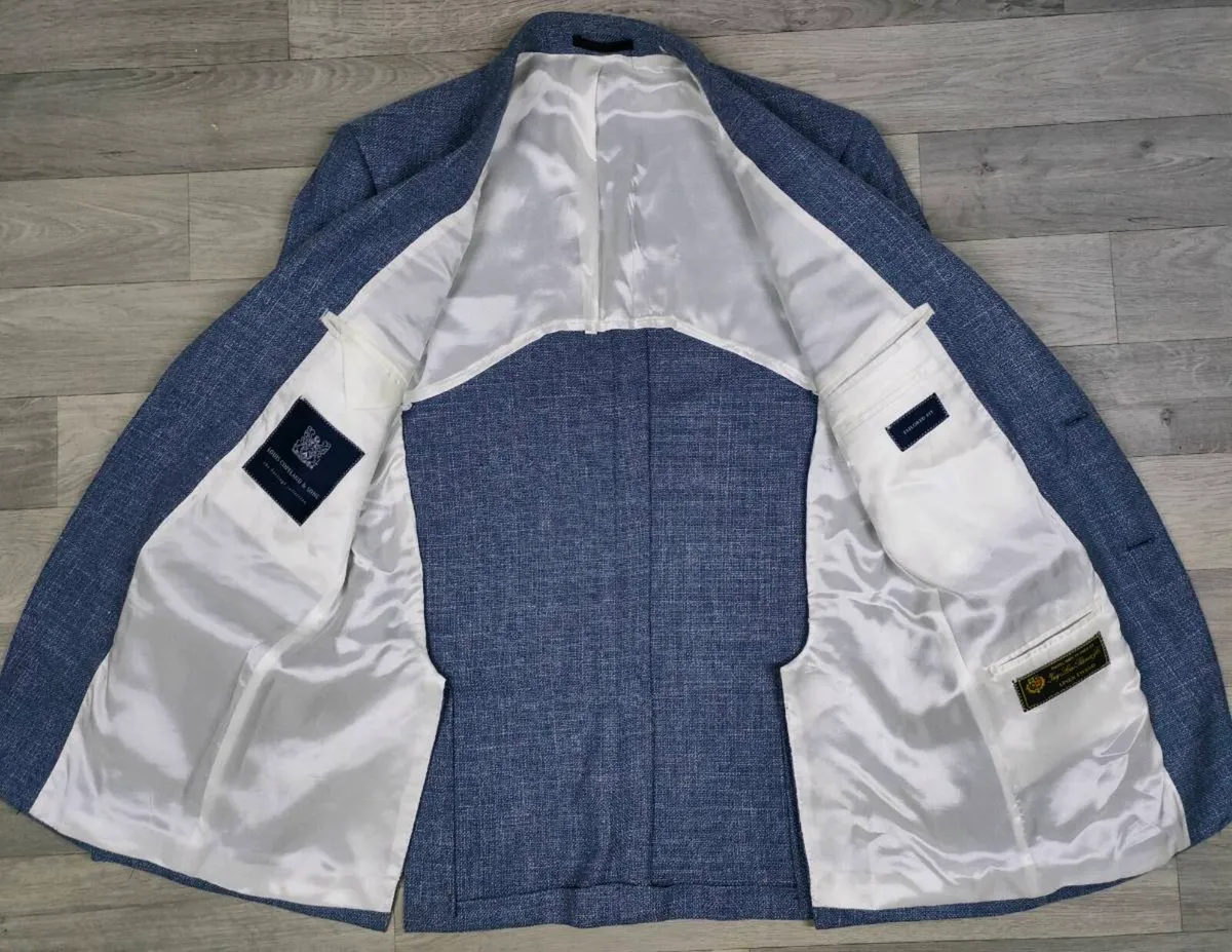 Louis Copeland Wool Silk Linen Blazer Jacket - Image 4