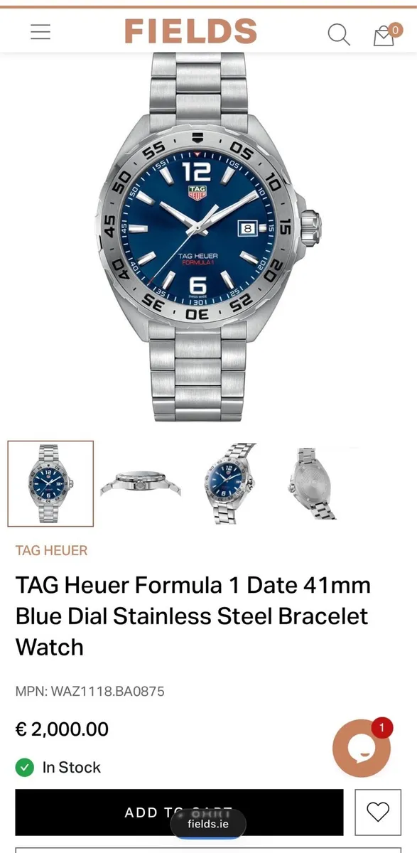 TAG HEUER Formula 1 Date 41mm Watch - Image 1