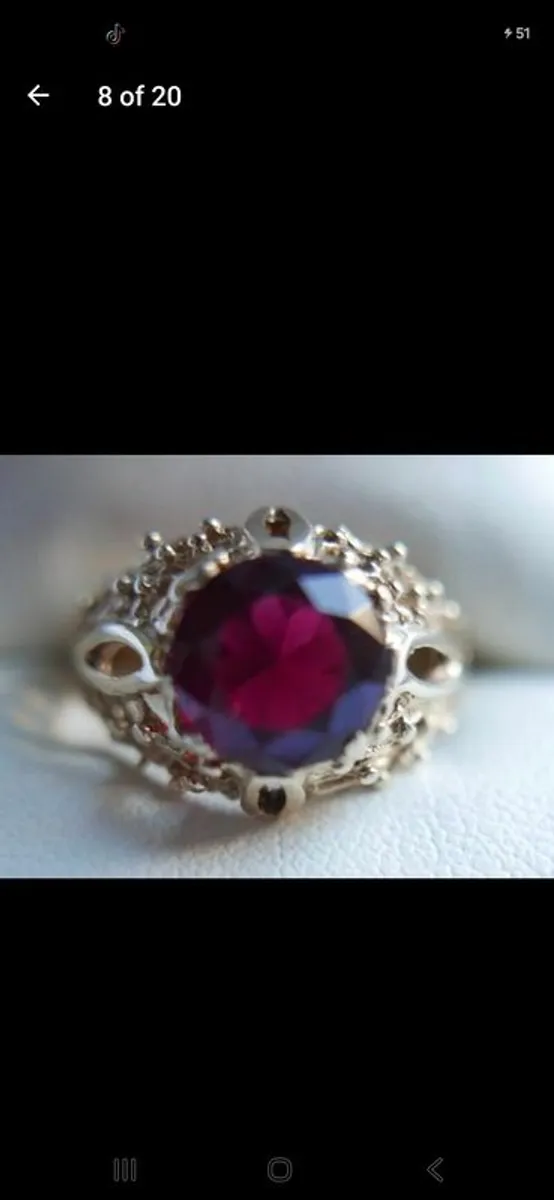 Vintage 9kt yellow gold oriental Ruby ring - Image 4
