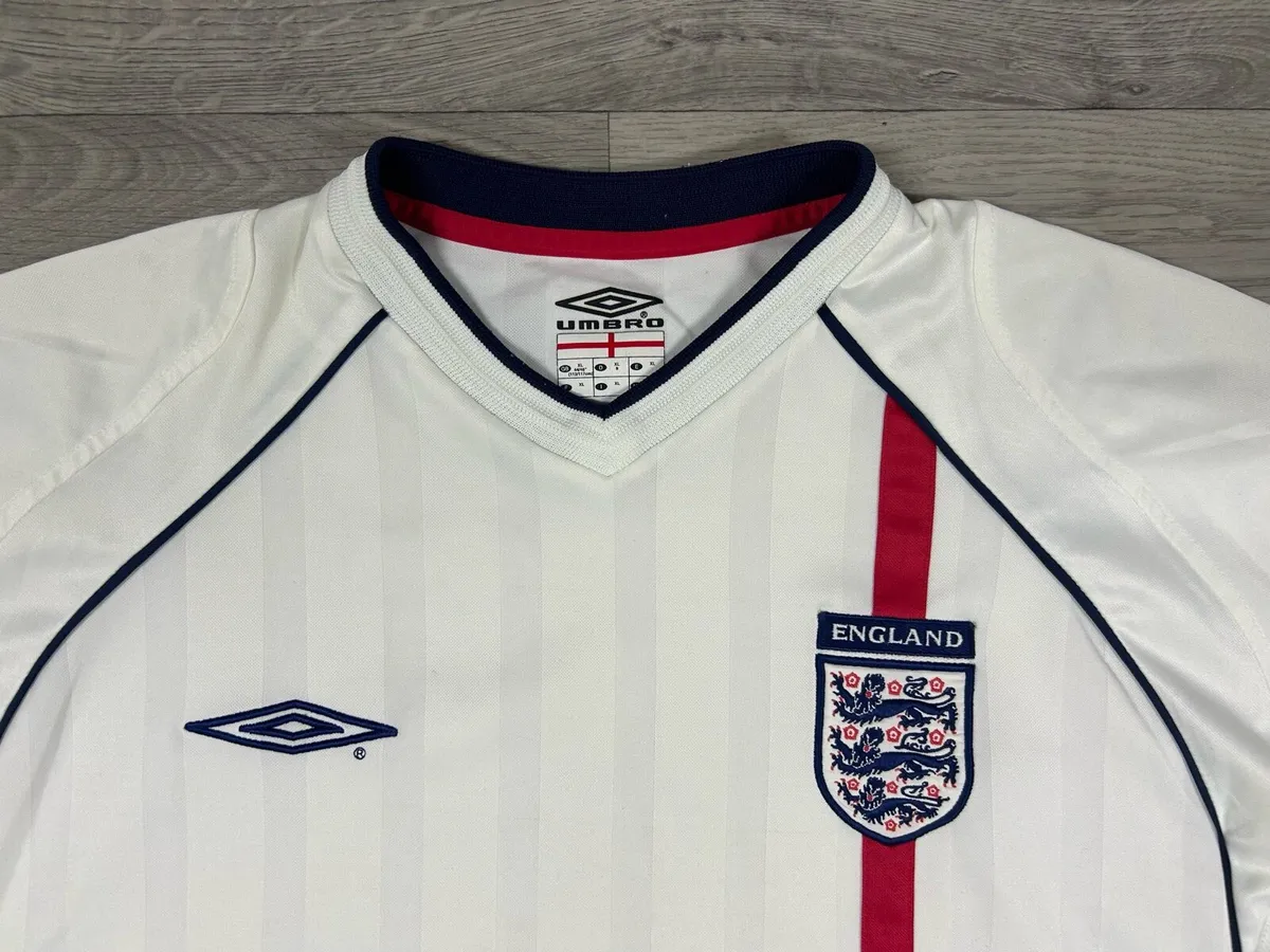 Vintage 2001 Umbro England Home Jersey Shirt XL - Image 4