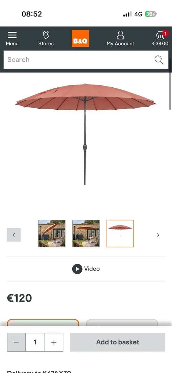 garden parasol - Image 1