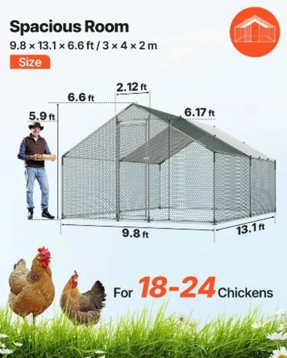 Large Metal Chicken Coop - Image 1