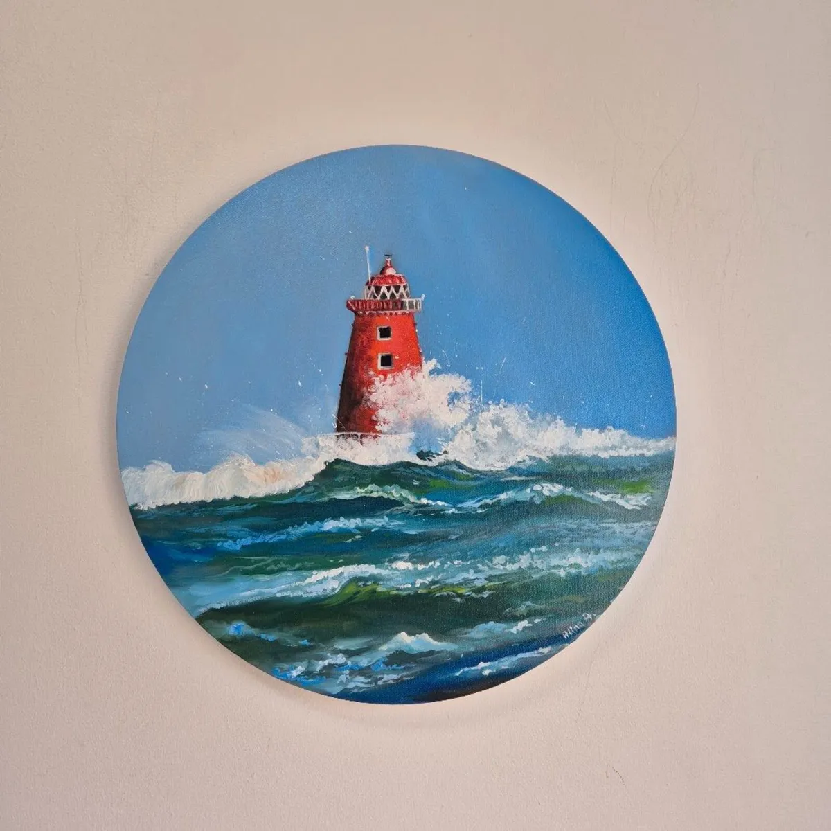 Storm Bram at Poolbeg Lighthouse | Oil Painting on - Image 4