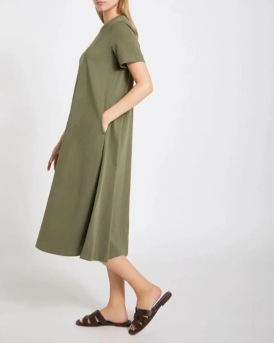 NEW khaki t-shirt oversized dress features short s - Image 2