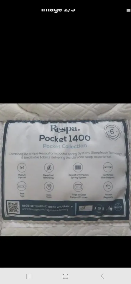 Double mattress 190cm by 140cm v - Image 1