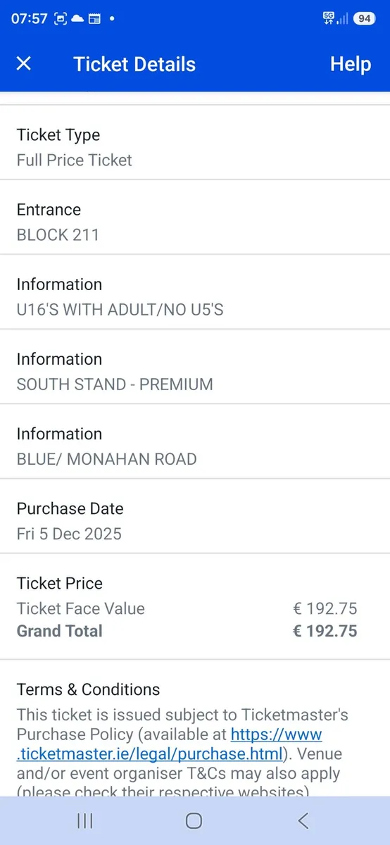 Zach Bryan Premium Seated Ticket - Image 2