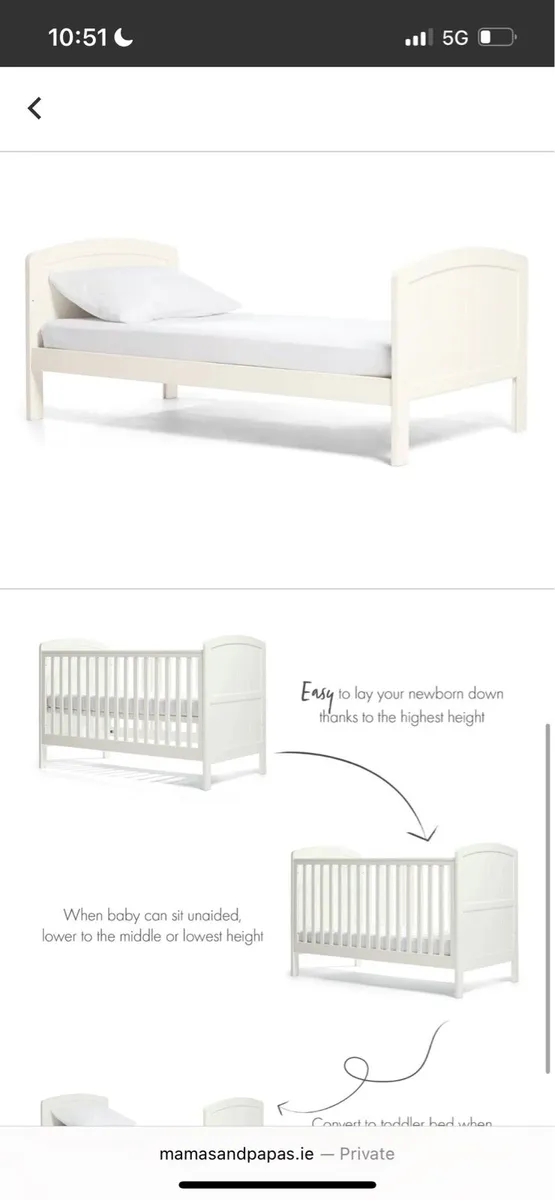 Mamas and Papas cot/cot bed - Image 3