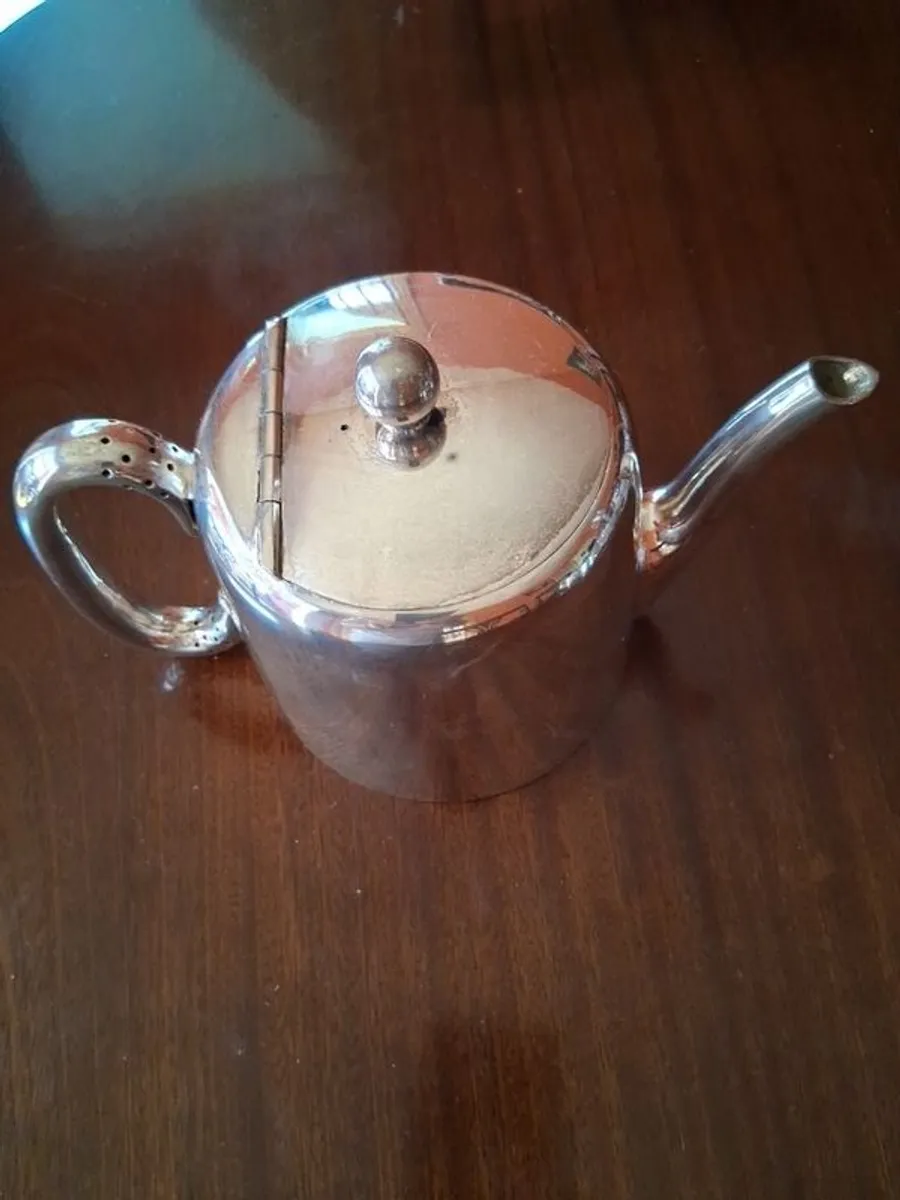 Silver teapot creamer & sugar bowl - Image 3