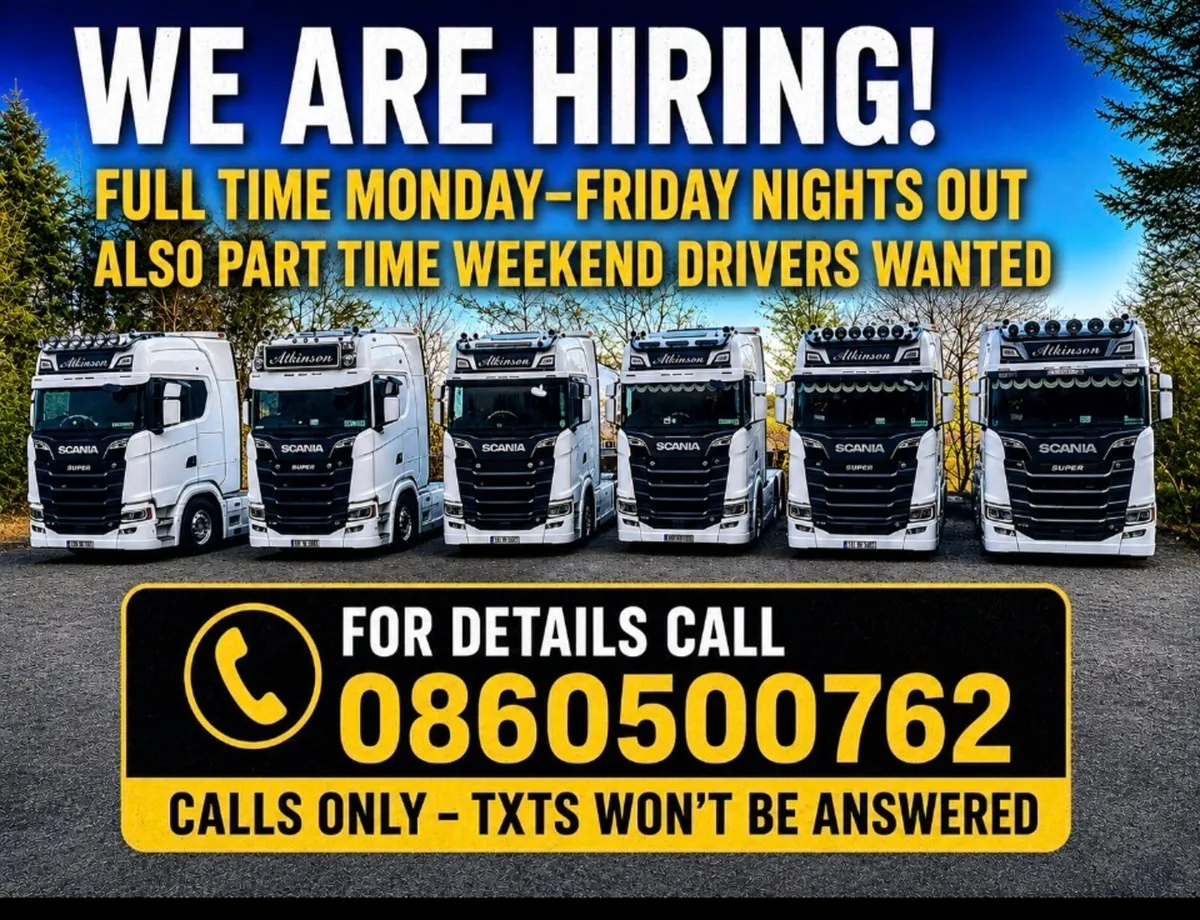 Scania/ Volvo /  Drivers wanted / - Image 1