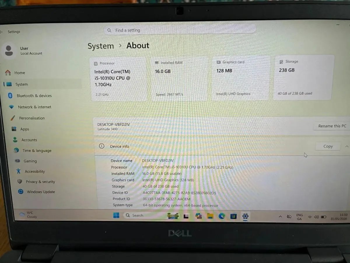 Dell Latitude 3410 | Intel i5 | 16GB RAM - Image 3