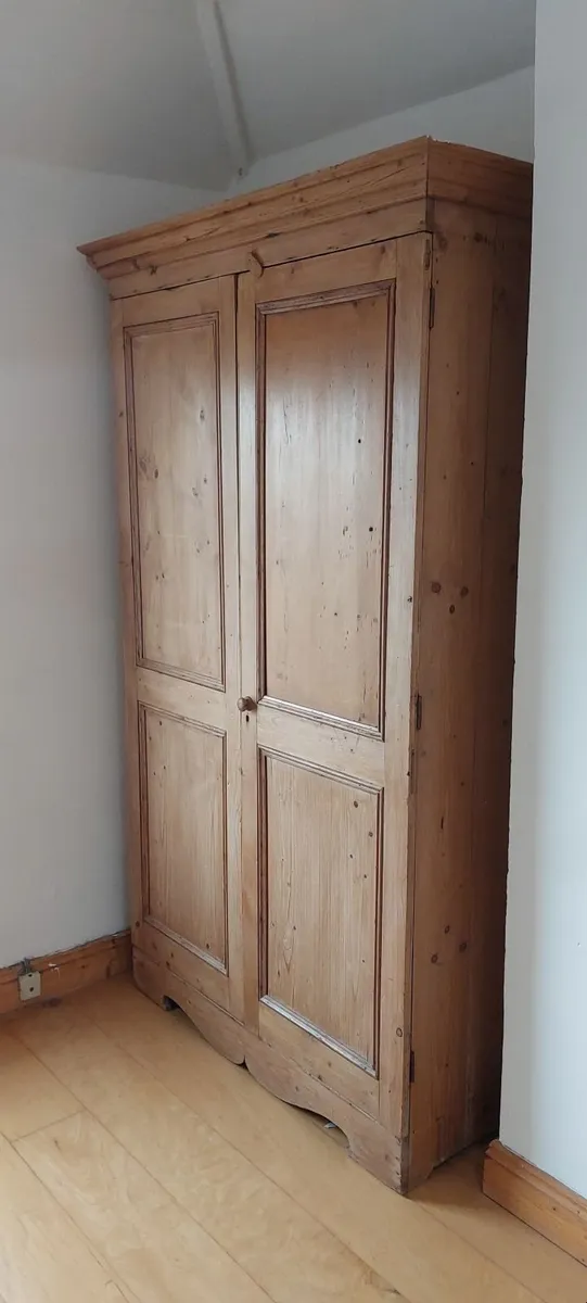 Antique Pine Wardrobe - Image 1