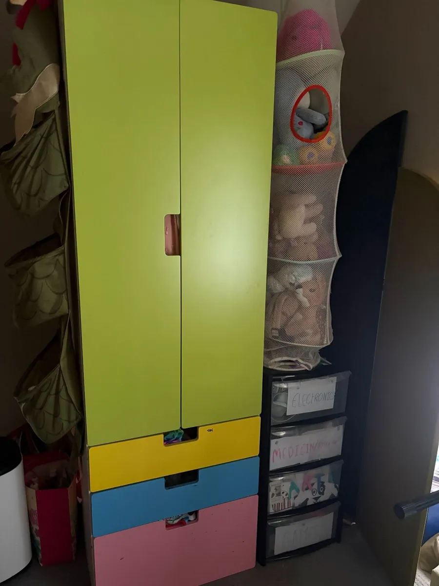 Ikea Colourful Kids Wardrobe - Image 1