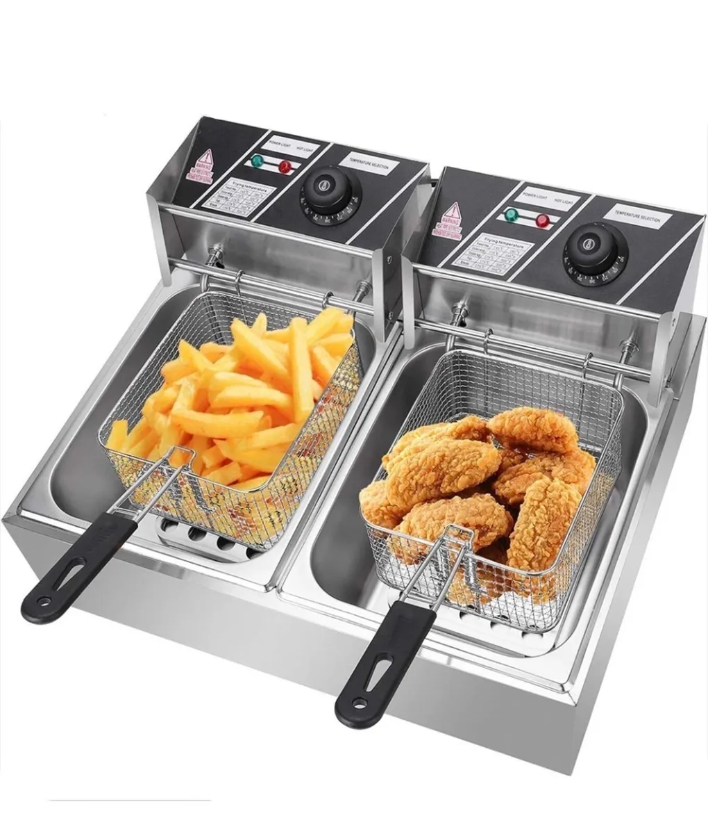 20L 500w Double Deep Fat Fryer NEW - Image 4