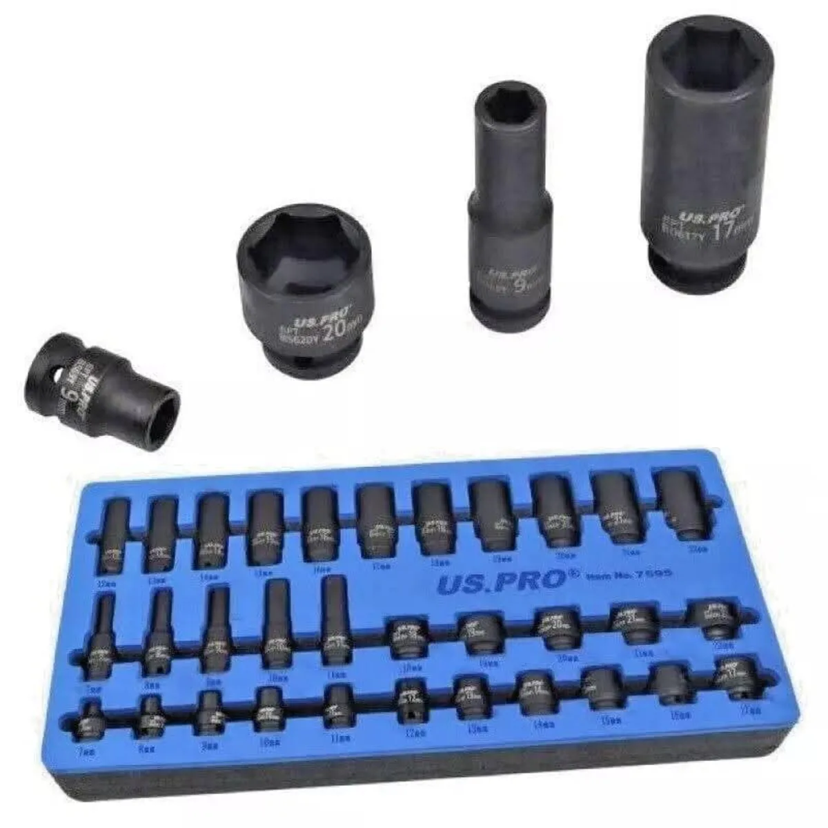 32 Piece 3/8″ Drive Deep & Shallow Impact Sockets - Image 1