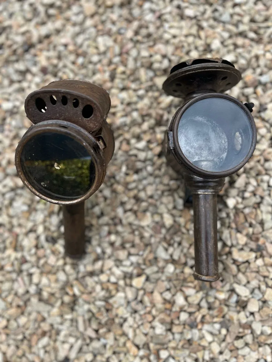 Antique Bicycle Candle Lamps - Image 1
