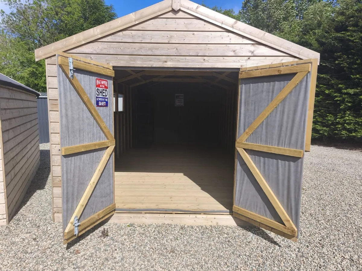 20ft x 10ft Delux Pressure Treated Shed - Image 1