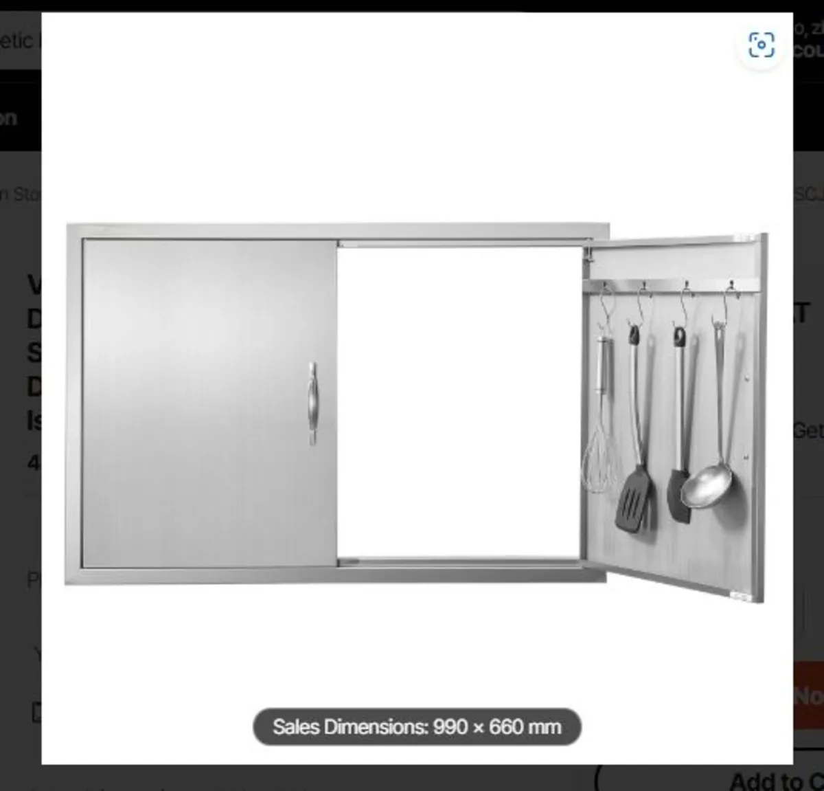 BBQ Access Door Outdoor Kitchen 990x660mm - Image 1