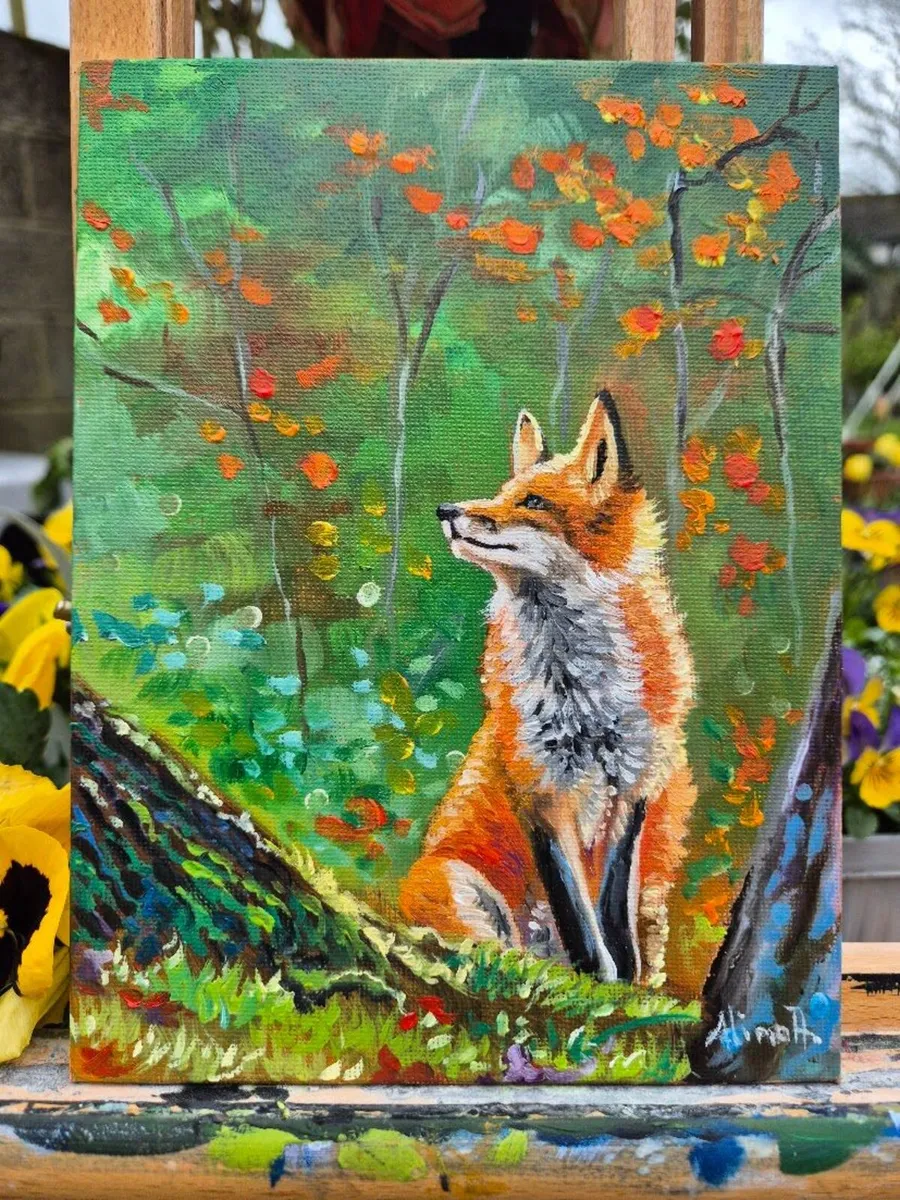 Autumn vibe | oil painting on canvas panel - Image 2