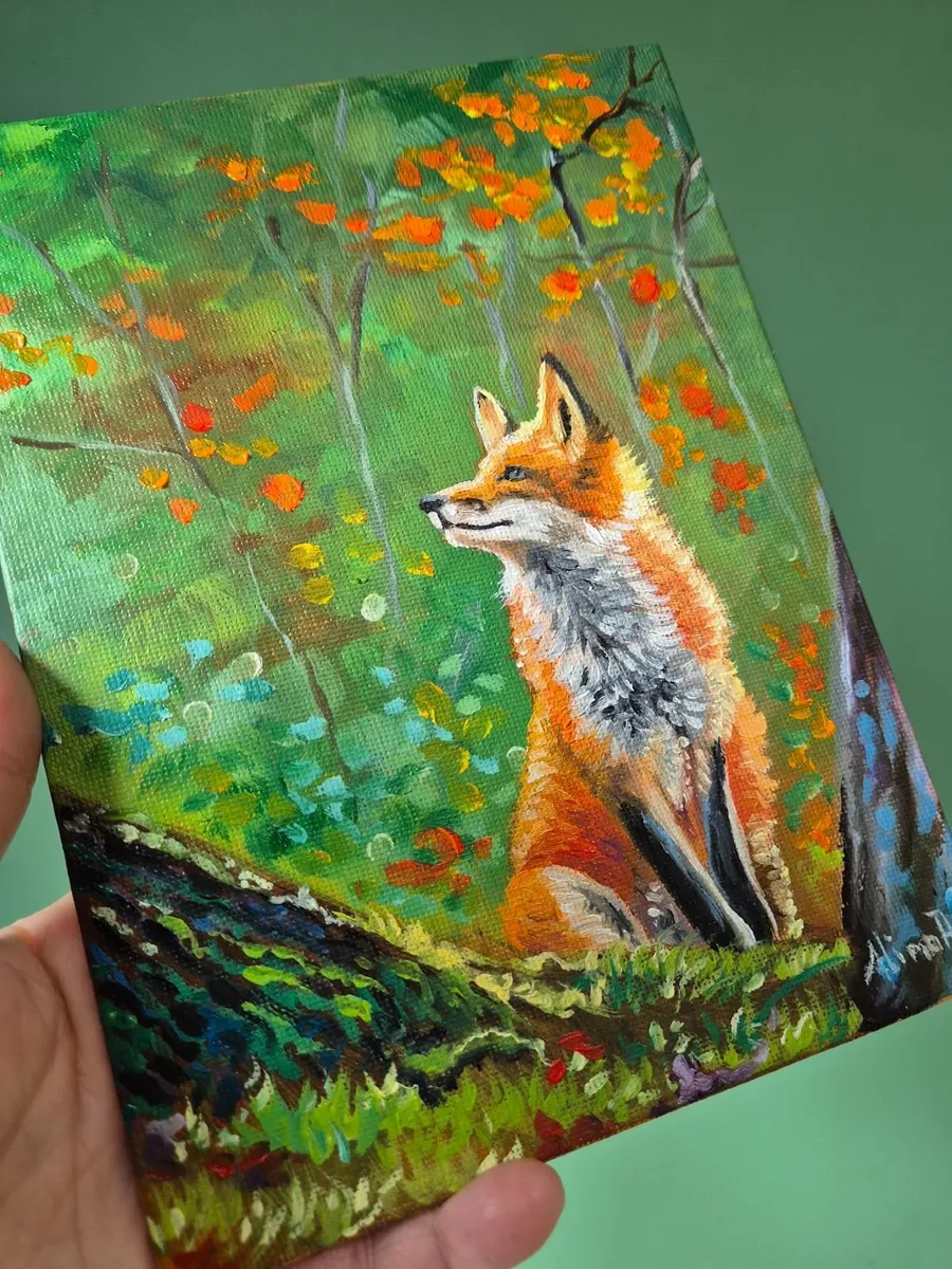 Autumn vibe | oil painting on canvas panel - Image 3