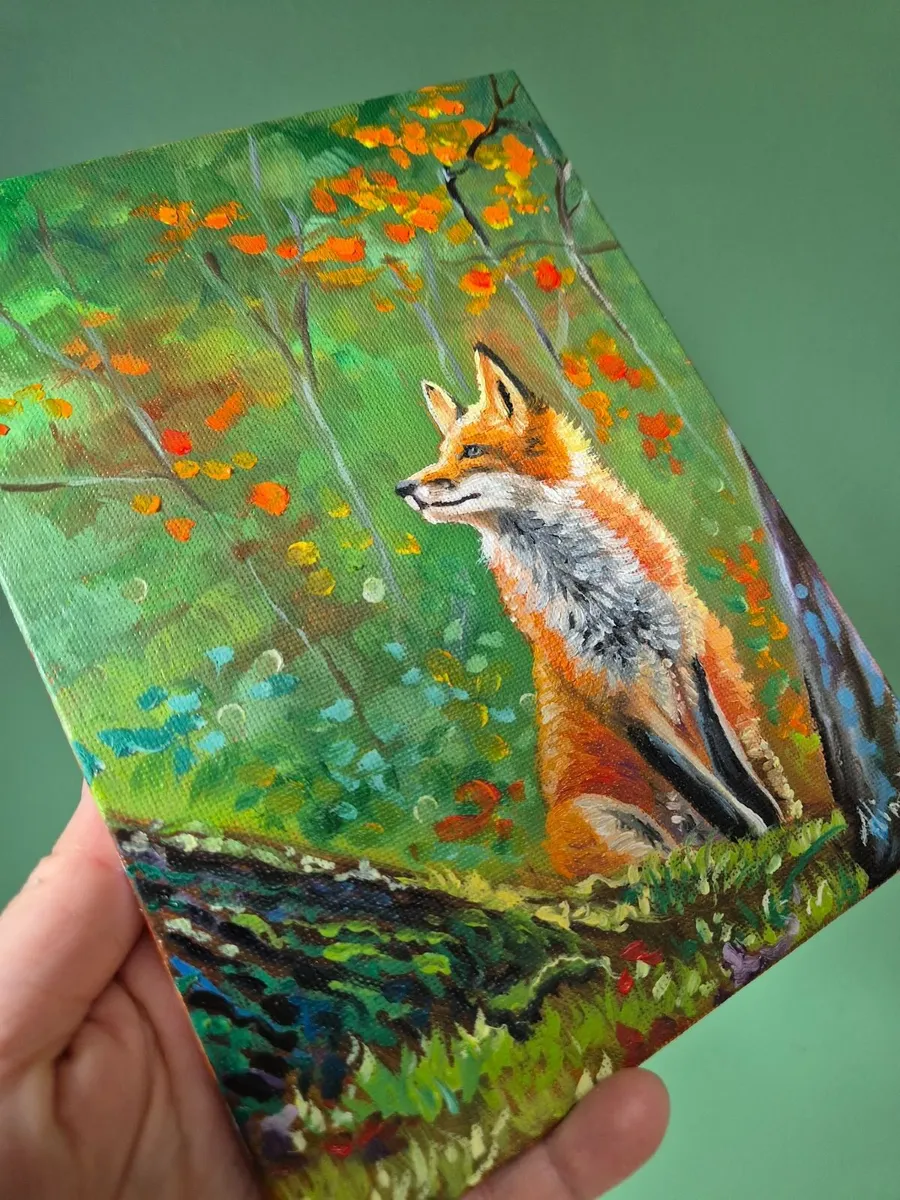 Autumn vibe | oil painting on canvas panel - Image 4