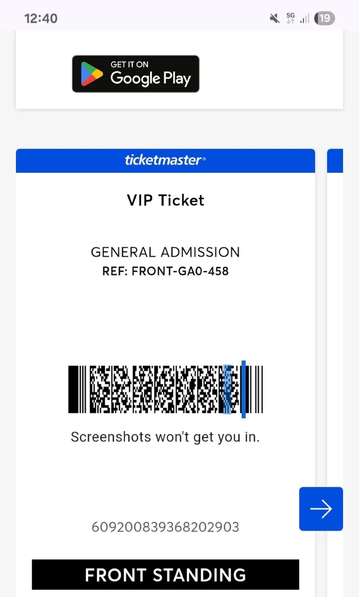 Lewis capaldi vip tickets x 2 - Image 1