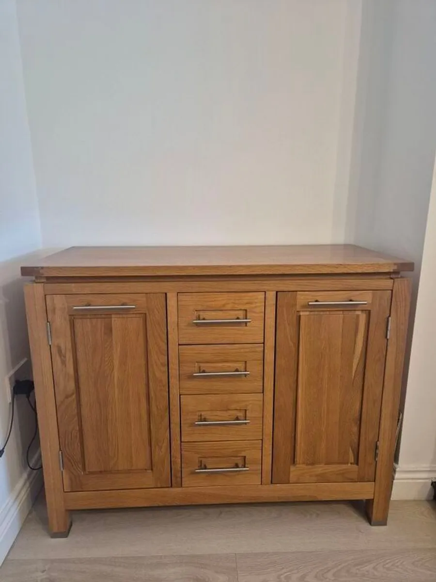 Pair of Solid Oak Sideboard - Image 1