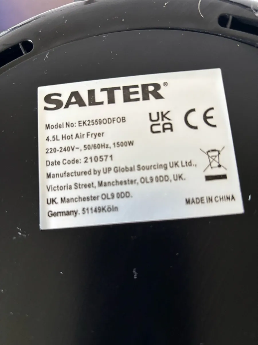 Salter 4.5 litre Hot Air Fryer - Image 3