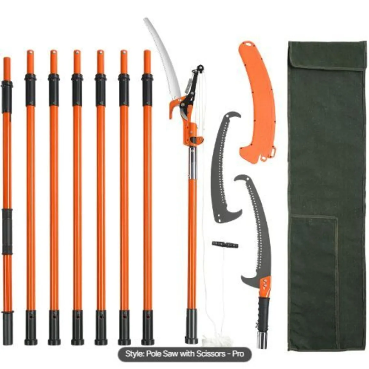 Manual Pole Saw, 2.2-8.2 m Extendable Tree - Image 4